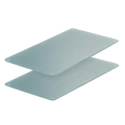 Zeller 26205 planches à découper en verre pour plaque vitrocéramique lot de 2 52 x 30 cm