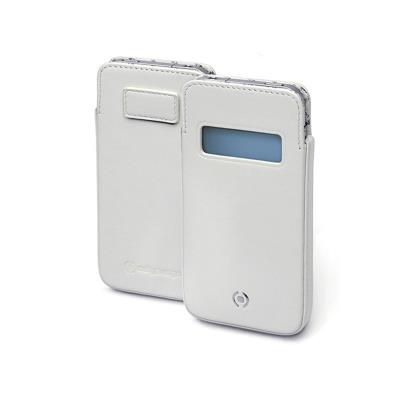 Celly Etui En Cuir Blanc Avec Ouverture Apple Iphone 5