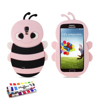 Coque souple Rose , Abeille,  ORIGINALE de MUZZANO pour SAMSUNG GALAXY S4