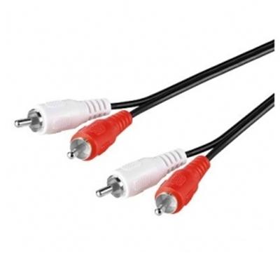 Câble Audio RCA 20 Mètres - Stéréo 2xRCA Mâle Vers Mâle - Double Blindage Pour Home Cinéma, Ampli Ou Voiture