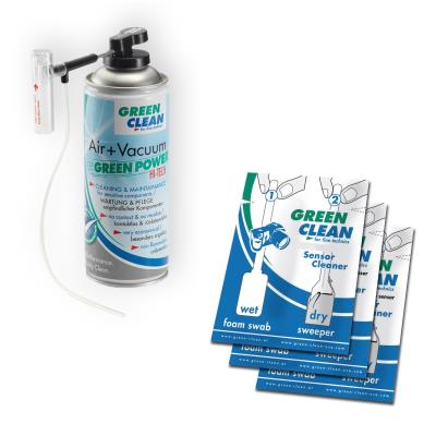 GREENCLEAN green clean sc6200 kit de nettoyage mini vacuum (400ml + swabs) pour petit capteur