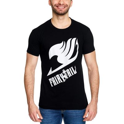Geek Store Fairy Tail Hommes T-shirt Guild Logo Coton Noir