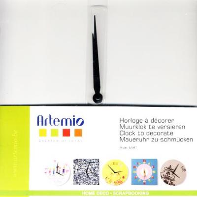 Support à décorer en bois - Horloge à décorer carrée - 30 x 30 x 4