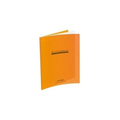 Hamelin - 1 cahier grands carreaux 17x22cm 96 pages - couverture polypro orange conqurant sept 100105476