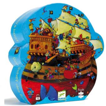 Puzzle Djeco silhouette Le Bateau de Pirates 54 pieces Enfants Garçons 5 ans  + - Puzzle - Achat & prix