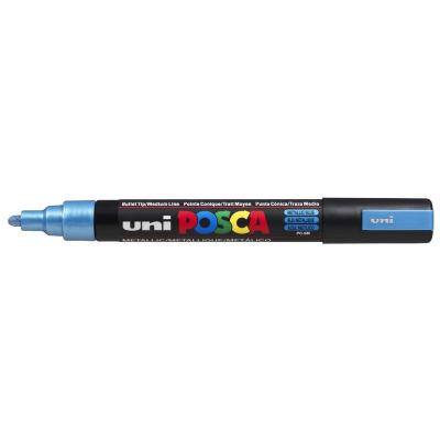 Uni-ball Posca Marqueur pointe moyenne conique Bleu métal