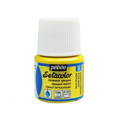 Peinture textile Pébéo setacolor opaque moiré Jaune riche N°36