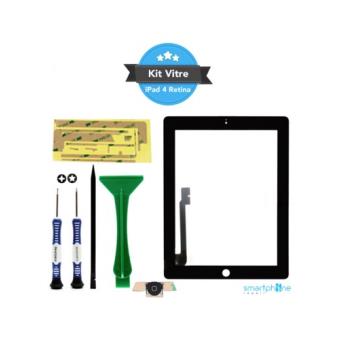 Écran Tactile (vitre) Pour IPad 4 Noir + Kit D'outils De Remplacement - Générique Neuf