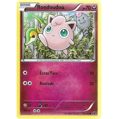 Carte Pokemon - XY10 - Impact des Destins - Rondoudou - PV 70 - 65/124 - Commune - VF État correct - Asmodee reconditionné disponible sur Fnac