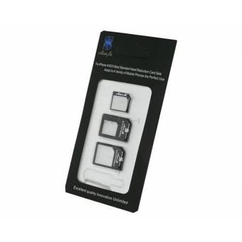 Generic carte nano SIM Adaptateur micro sim 4 en 1 avec paquet noir à prix  pas cher
