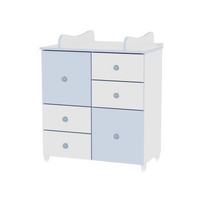 Commode avec plan à langer chambre bébé / enfant Bleu