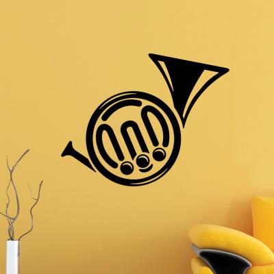Pick and Stick Sticker Mural Horn - 25 x 40 cm, Noir