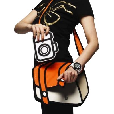 Sac 2D style dessins animés cartoon bleu