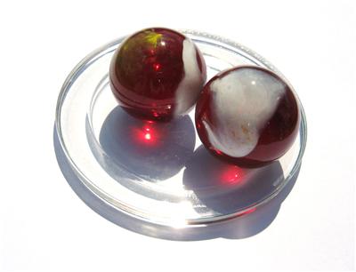 3 Billes en verre de type boulard Clown - Jeu de Plein Air et de cours de récréation