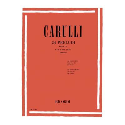Méthodes et pédagogie RICORDI CARULLI F. - 24 PRELUDI PER CHITARRA DALL'OP 114 - GUITARE Guitare acoustique