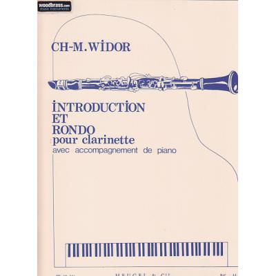 Partitions classique HEUGEL WIDOR CH. M. - INTRODUCTION ET RONDO - CLARINETTE ET PIANO Clarinette