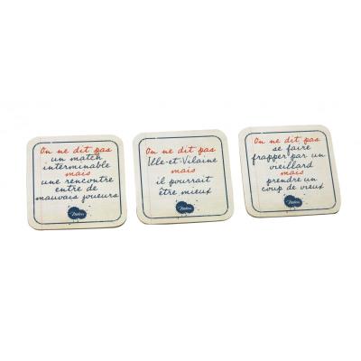 Set de 6 sous-verres On ne dit pas - Adultes Blanc