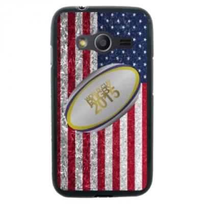 Coque Souple en gel pour Samsung Galaxy Trend 2 Lite avec impression ballon de rugby et drapeau des