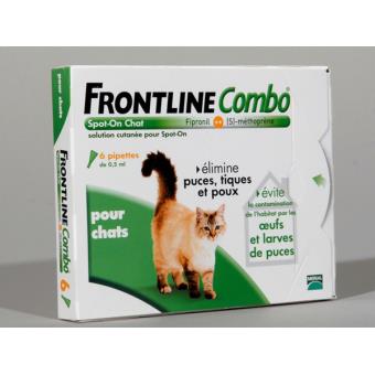 Frontline Combo Spot On Soin Antiparasitaire Pour Chats Boîte 6 Pipettes