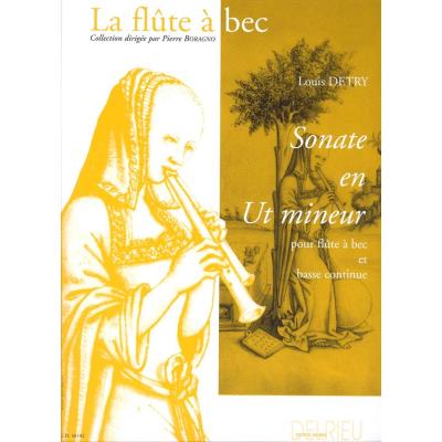 Partitions classique EDITION DELRIEU DETRY LOUIS - SONATE EN UT MIN. - FLUTE A BEC, BC Flûte à bec