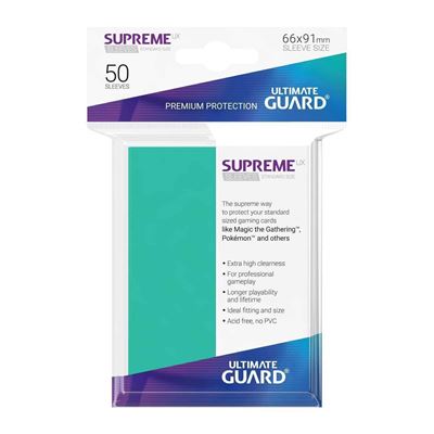 Ultimate Guard Ugd10795 Supreme Ux Manches Türkis Jeu De Cartes, Bleu Pétrole, Taille Standard