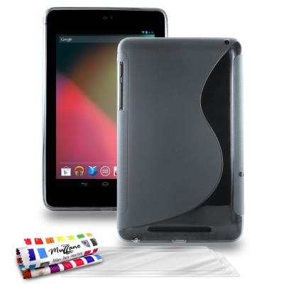 Coque Souple ORIGINALE Ultra Fine Transparent , Le S,  Premium de MUZZANO pour ASUS NEXUS 7 + 3 Protections Ecran , UltraClear,  Pour ASUS NEXUS 7
