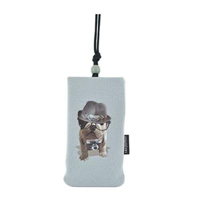 BigBen Teo Jasmin Reporter Etui chaussette en coton pour Smartphone Blanc