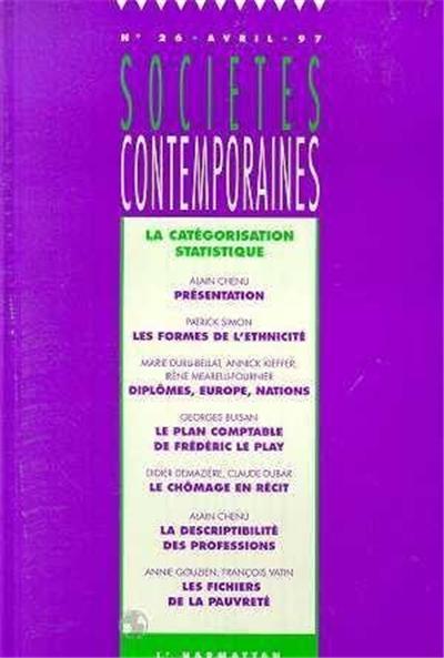 LA CATEGORISATION STATISTIQUE