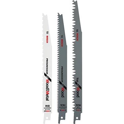 Abrasif pour Ponceuse Bosch Accessoires - 3 Lames Scie Sabre S3456Xf S2345X S1131L -