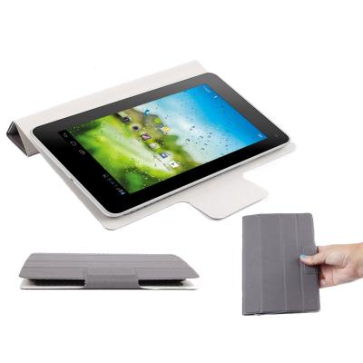 Etui gris semi-rigide inspiration Smart Cover pour tablette Lenovo A300 et A1000