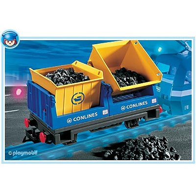 Playmobil - 4125 - Wagon avec bennes basculantes