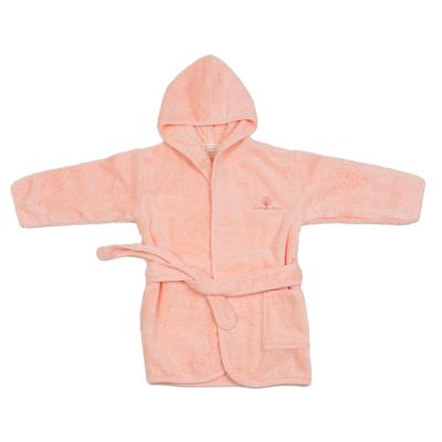 Peignoir bébé en coton bio pêche 12-24 mois