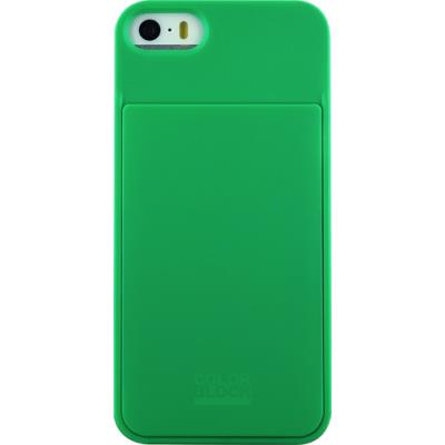 Coque rigide porte carte verte pour iPhone 5/5S