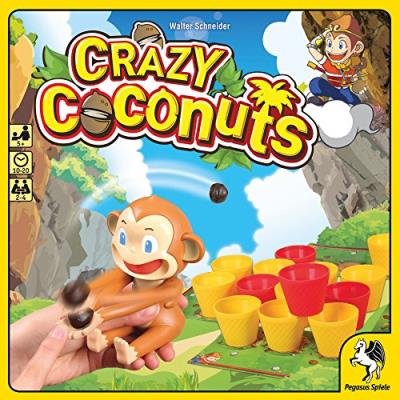 Pegasus spiele 52153g - crazy coconuts, gioco da tavolo [lingua tedesca]