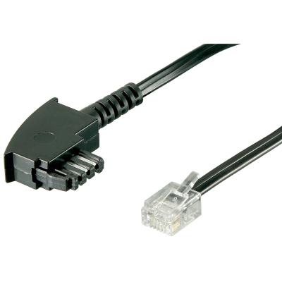 Wentronic câble de raccordement tae fiche tae-f vers fiche western 6m noir goobay 68543