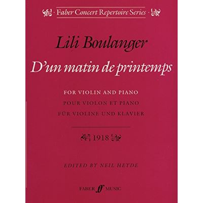 Partitions classique FABER MUSIC BOULANGER LILI - D'UN MATIN DE PRINTEMPS - VIOLIN AND PIANO Violon