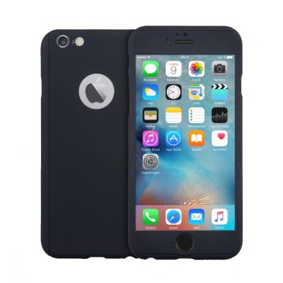 Coque Protection 360 intégrale iPhone 6s noir + verre écran