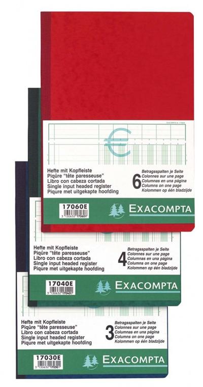 Piqûre Exacompta Tête paresseuse 29,7x38cm 15 colonnes /1 page 80p