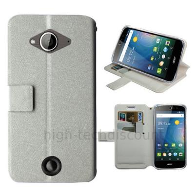 Housse etui coque pochette portefeuille pour Acer Liquid Z530 - BLANC