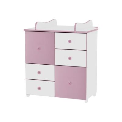 Commode avec plan à langer chambre bébé / enfant Rose