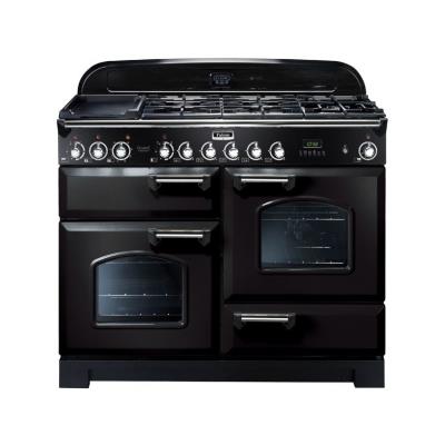 Falcon Classic Deluxe 110 - Cuisinière (four à deux étages) - pose libre - largeur: 109.2 cm - profondeur: 60 cm - hauteur: 92.5 cm - avec système auto-nettoyant - noir mat - vue 1