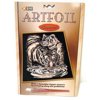 TOILE - CUIVRE - TIGRE ET CUBE