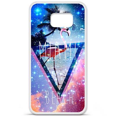 Coque en silicone imprimée compatible Samsung Galaxy S6 Miami beach