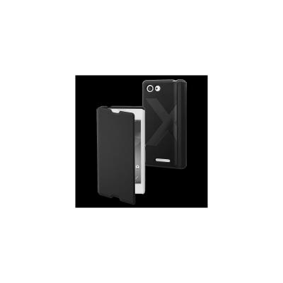 Muvit Easy Folio SEEAF0019 - Flip cover voor mobiele telefoon - zwart - voor Sony XPERIA E3