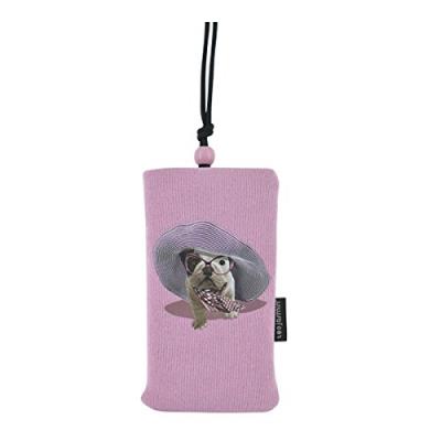 BigBen Teo Jasmin Croisette Etui chaussette en coton pour Smartphone Rose