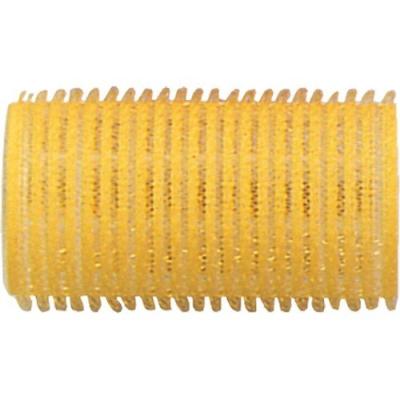 FRIPAC-MEDIS LOT DE 12 BIGOUDIS VELCRO LE COIFFEUR JAUNE 32 MM