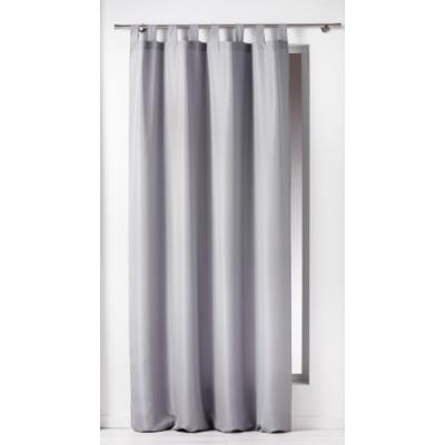 Douceur d'intérieur 1600516 rideau à passants polyester uni essentiel gris 140 x 260 cm