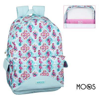 Flamingo Bleu Sac à dos Cartable ordinateur 30x46x14