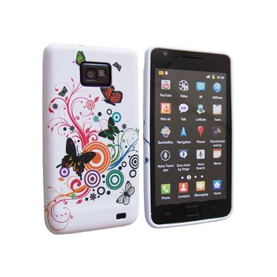 Coque pour samsung galaxy s2 blanche papillon