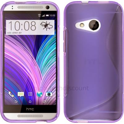 Housse etui coque pochette silicone gel fine pour HTC One Mini 2 + film ecran - MAUVE